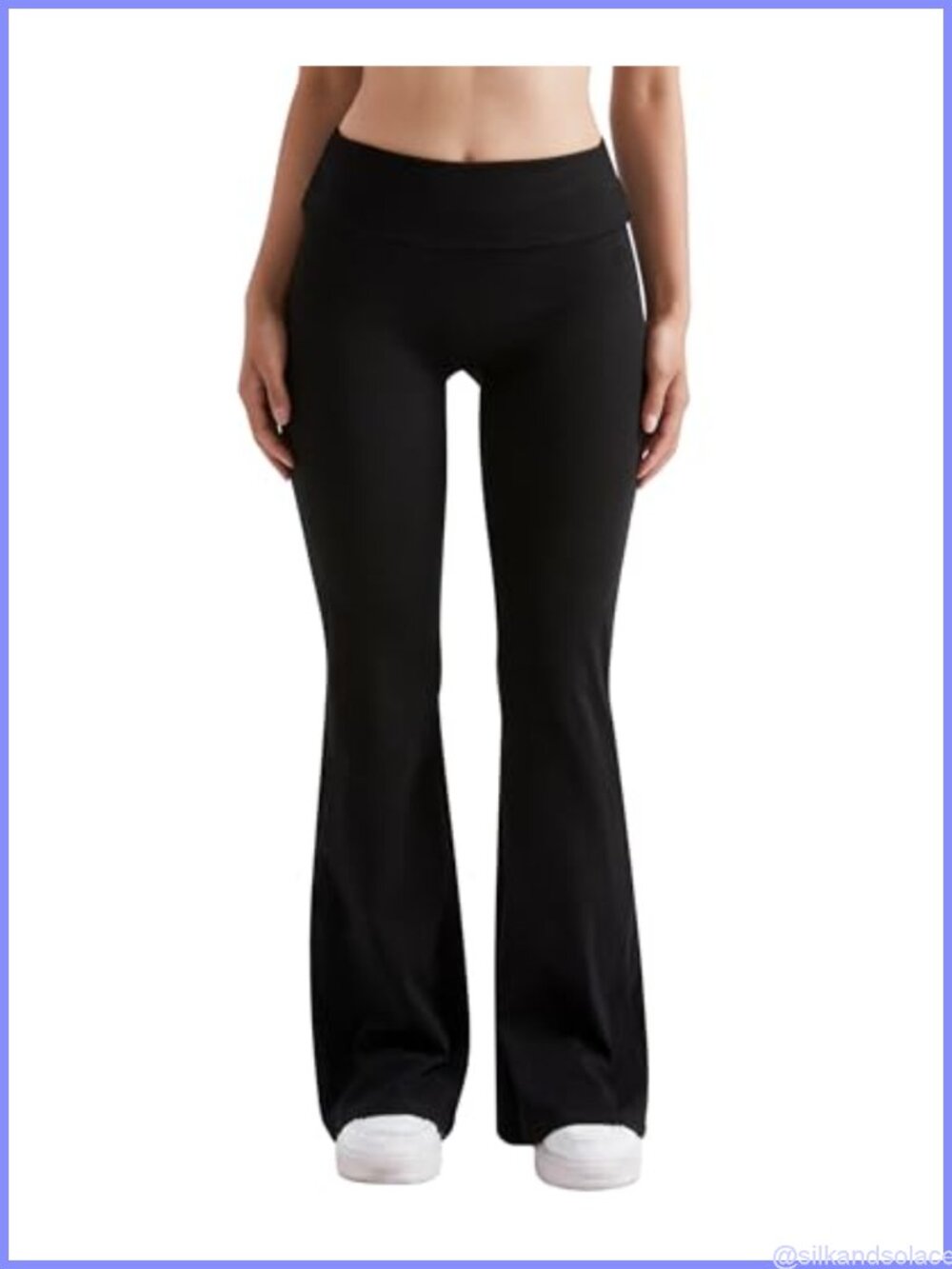 MOOSLOVER Women Flare Leggings Fold Over Bootcut Yoga Pants Casual Y2K Lounge